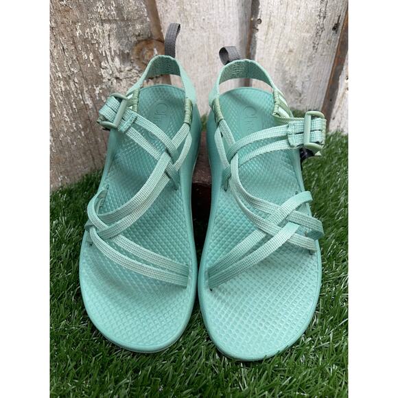 CHACO Zx EcoTread Teal Green Sandals Youth 6 - Picture 2 of 5